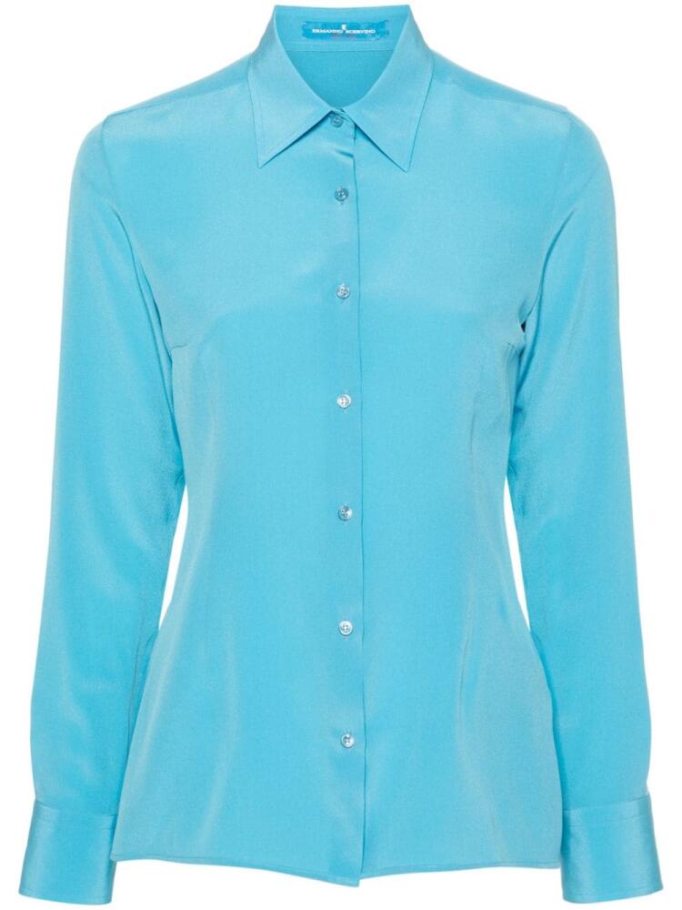 Ermanno Scervino classic-collar silk shirt - Blue Cover