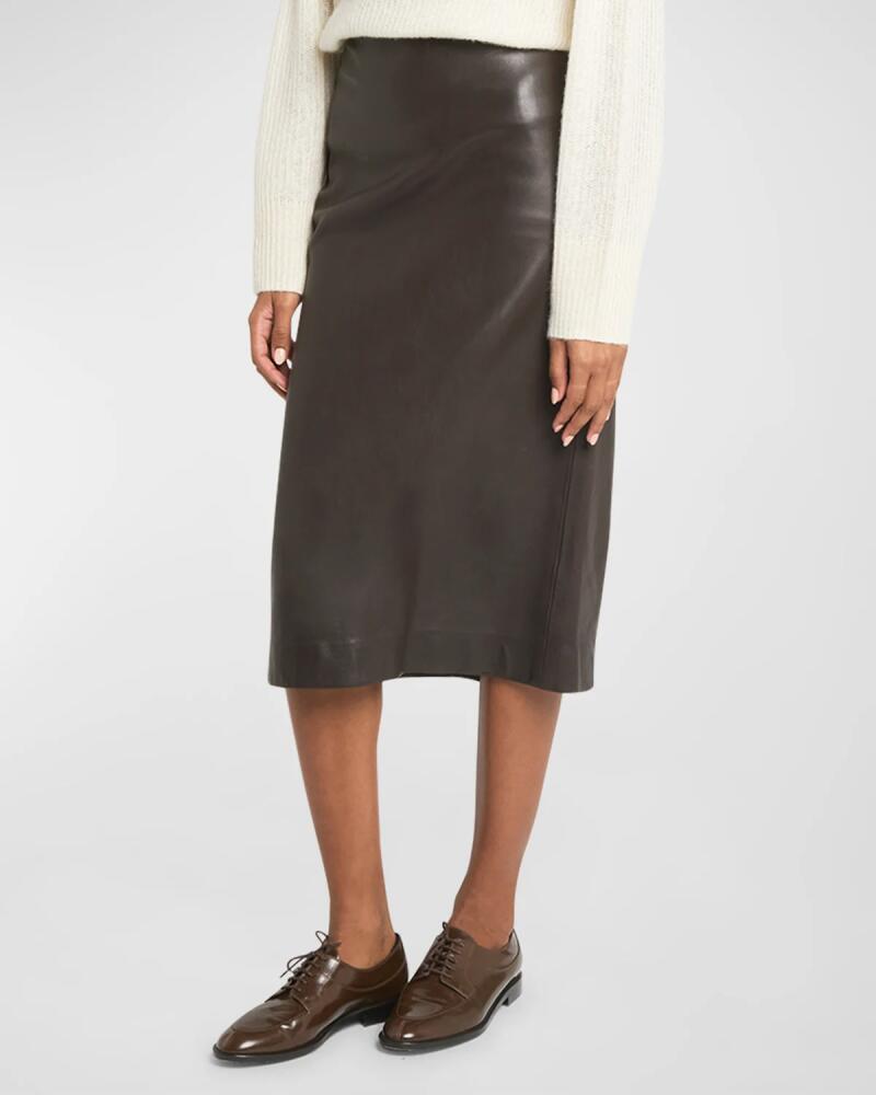 Co Leather Midi Pencil Skirt Cover