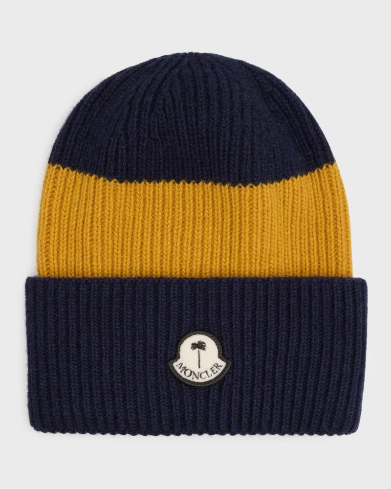 Moncler Genius Moncler x Palm Angels Men's Colorblock Wool Beanie Cover