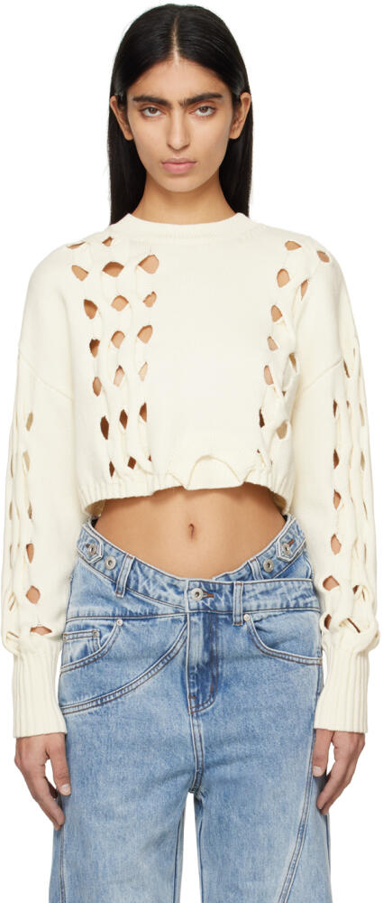 Feng Chen Wang Off-White Cutout Sweater Cover