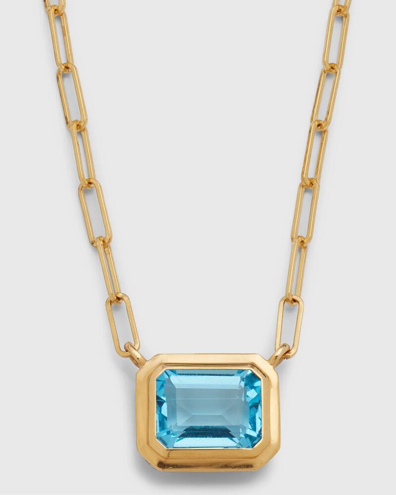 Goshwara 18K Yellow Gold Topaz Pendant Necklace Cover