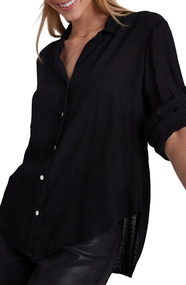 Bella Dahl Capri Jacquard Dot Button-Up Shirt in Black Cover