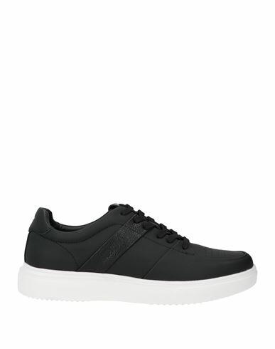 Alberto Guardiani Man Sneakers Black Leather Cover