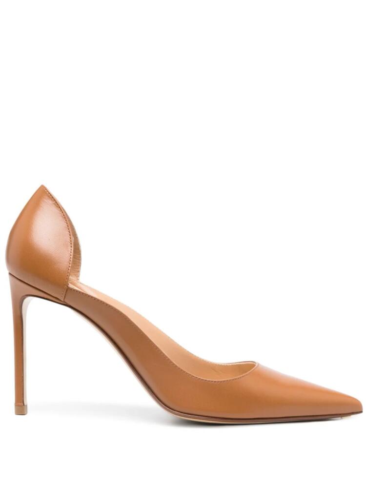 Francesco Russo 95mm leather pumps - Brown Cover