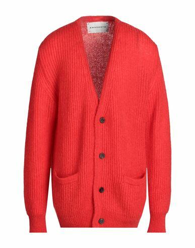 Amaranto Man Cardigan Red Mohair wool, Polyamide, Wool Cover