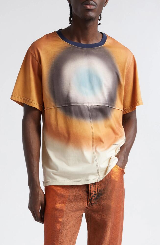 Eckhaus Latta Lapped Pima Cotton Crewneck T-Shirt in Oxygen Cover