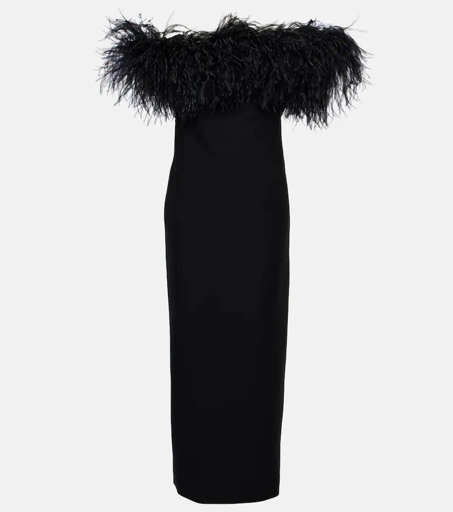 Valentino Crêpe Couture feather-trimmed gown Cover