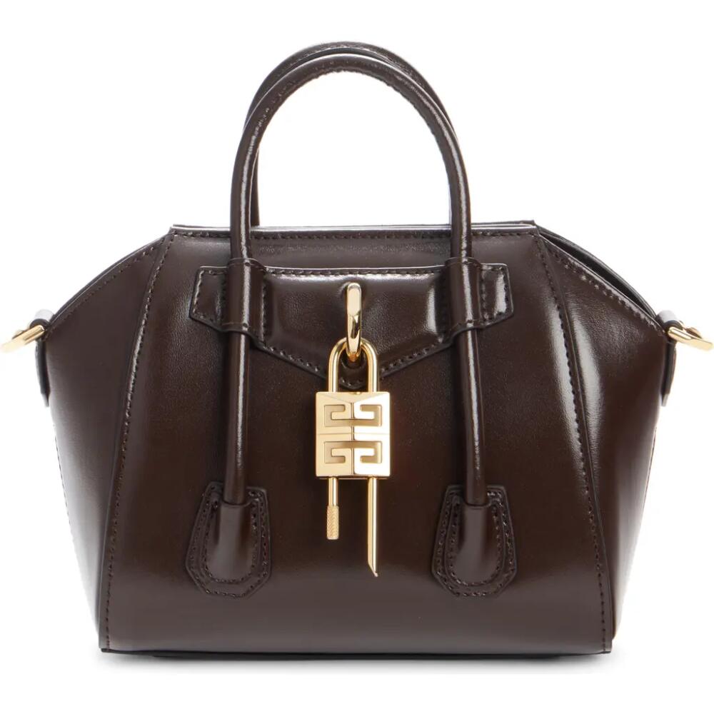 Givenchy Toy Antigona Lock Leather Satchel in Ebony Brown Cover