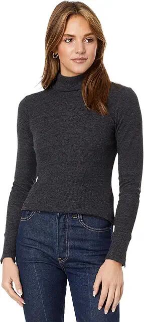 Michael Stars Mara Turtleneck w/Cuff Snaps (Charcoal) Women's Clothing Cover