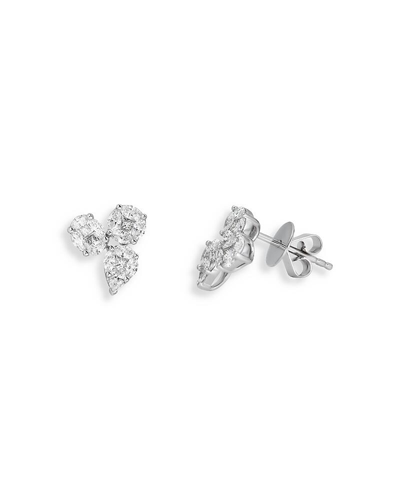 Zydo 18K White Gold Mosaic Diamond Earrings, 1.38 ct. t. w. Cover