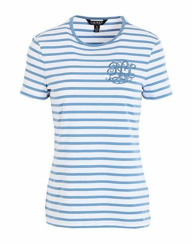 Lauren Ralph Lauren Woman T-shirt Slate blue Cotton, Elastane Cover