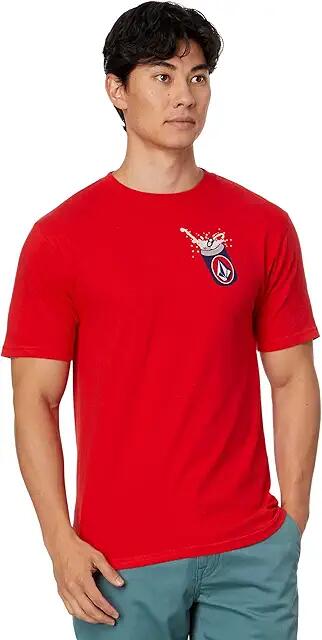 Volcom Ice Cold Stoke (Ribbon Red) Men's T Shirt Cover