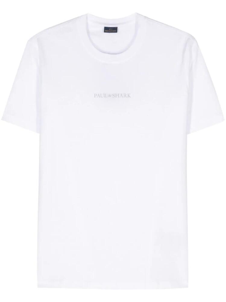 Paul & Shark logo-print cotton T-shirt - White Cover