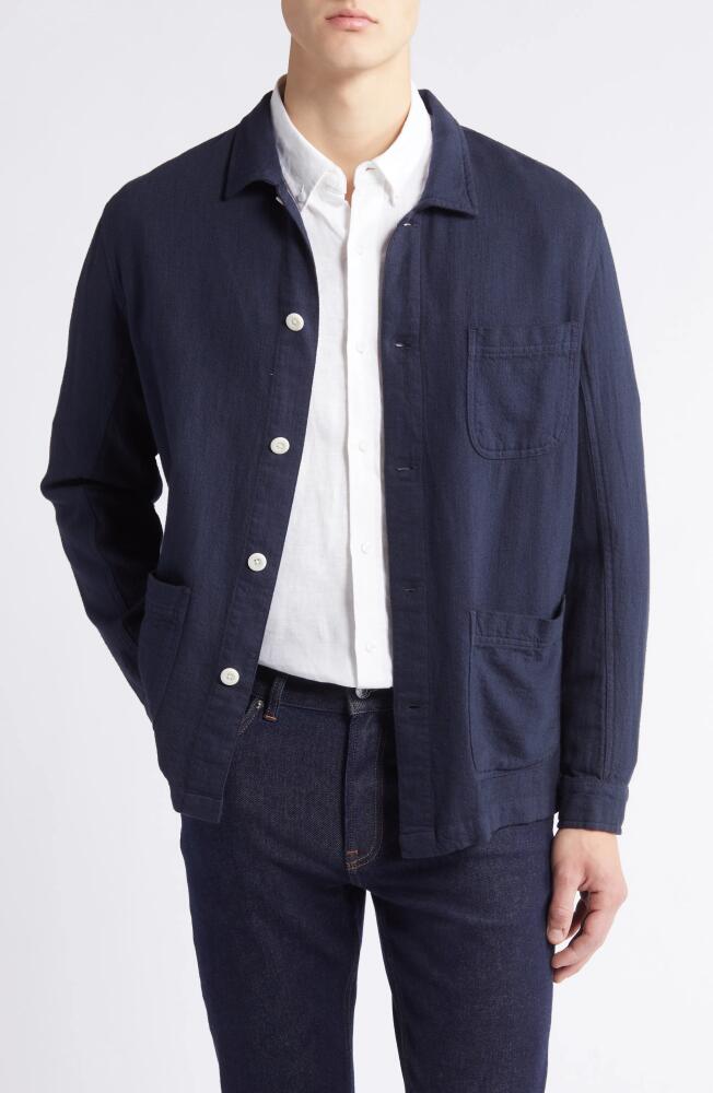 Rails Ambrose Cotton & Linen Shirt Jacket in Deep Meridian Cover