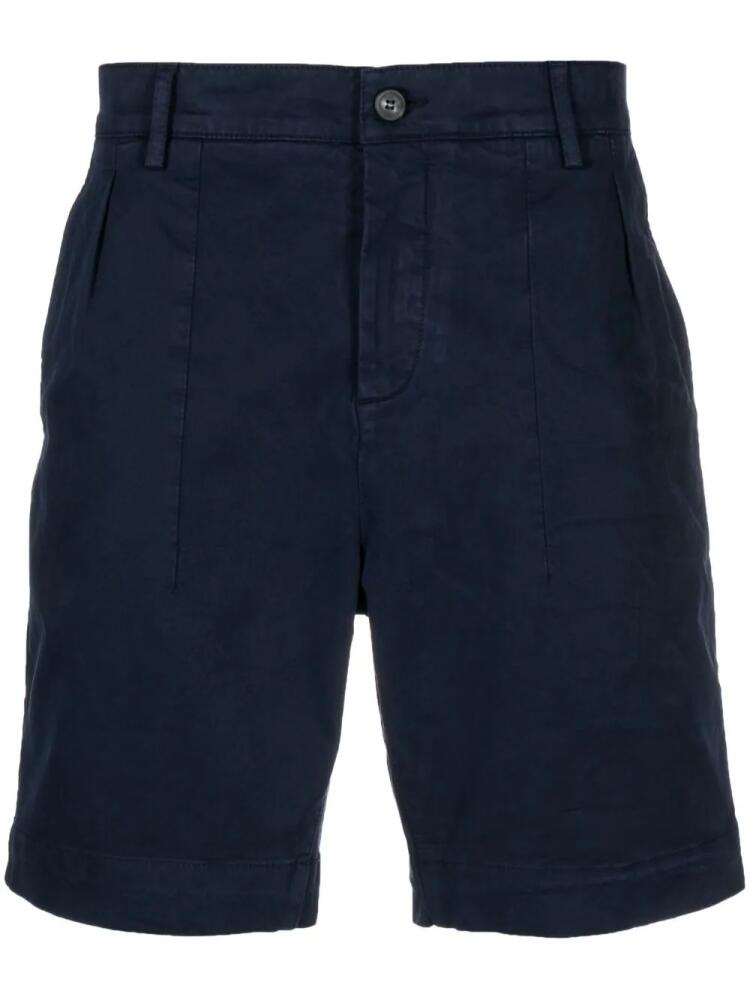 Sease pleated cotton Bermuda shorts - Blue Cover