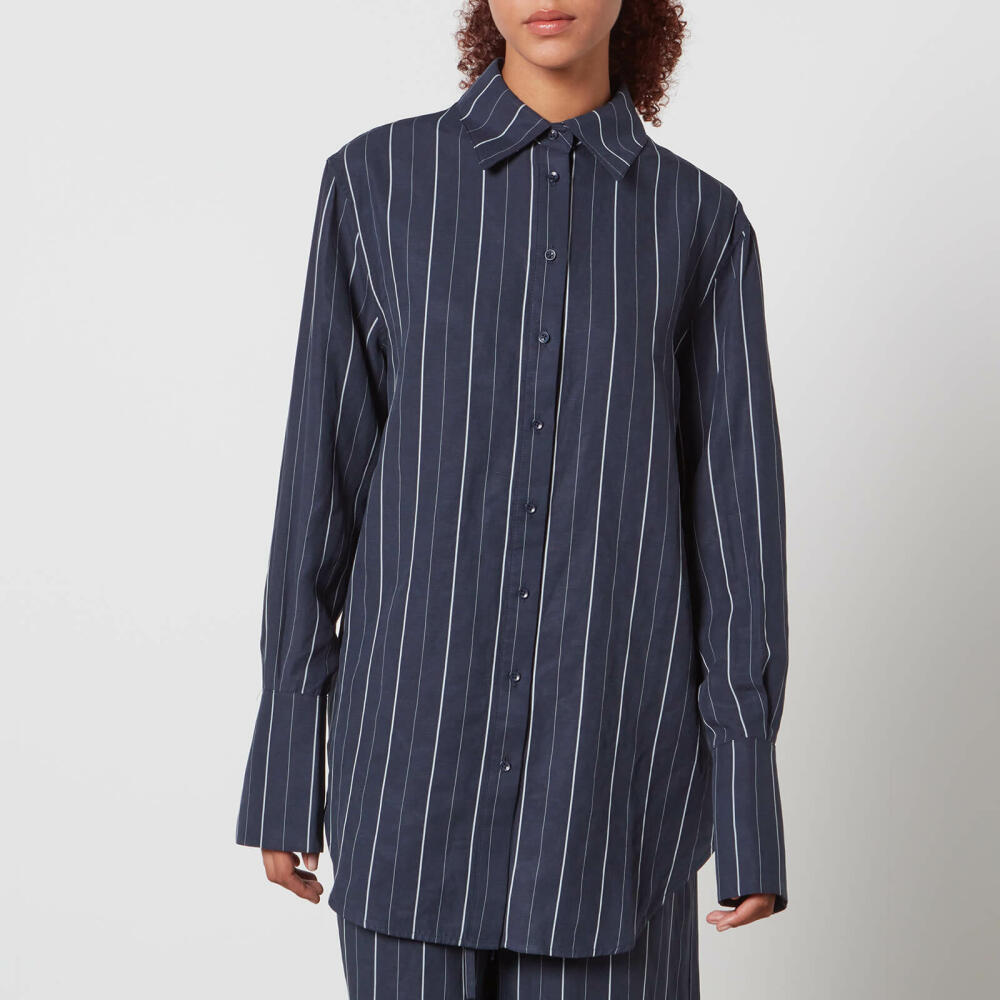 Aligne Kayla Pinstripe Wrap Front Lyocell-Blend Shirt - EU 34/UK 6 Cover