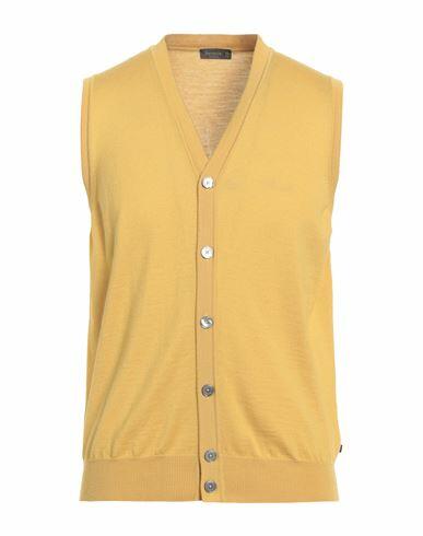 Ferrante Man Cardigan Yellow Merino Wool Cover