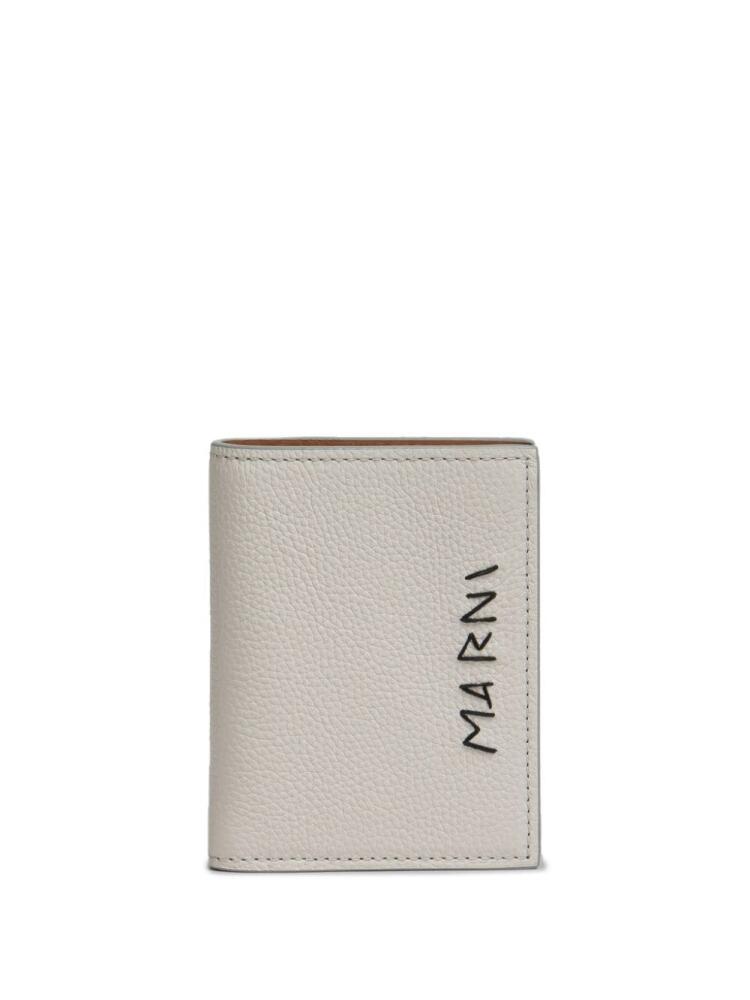 Marni bi-fold leather wallet - Neutrals Cover