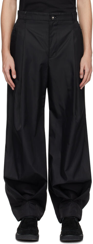 ADER error Black Raw Edge Trousers Cover