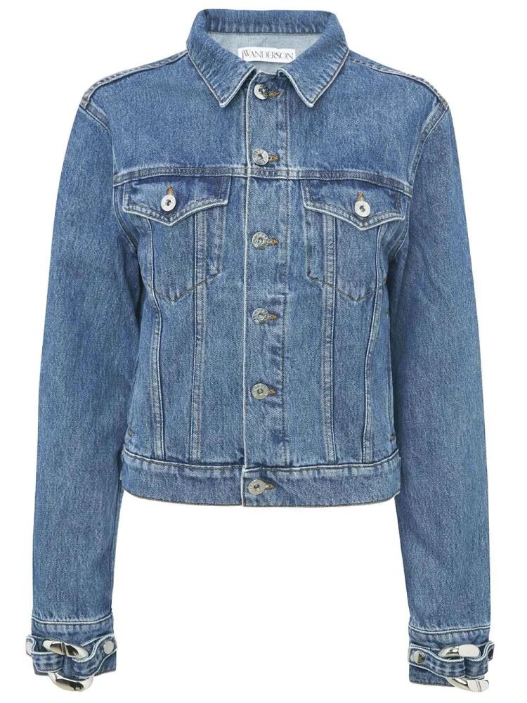 JW Anderson chain-link detail denim jacket - Blue Cover