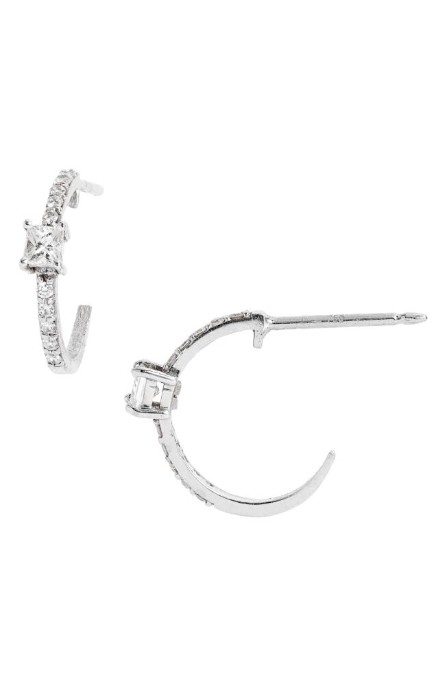 Mindi Mond Fancy Diamond Huggie Hoop Earrings in 18K Wg Cover