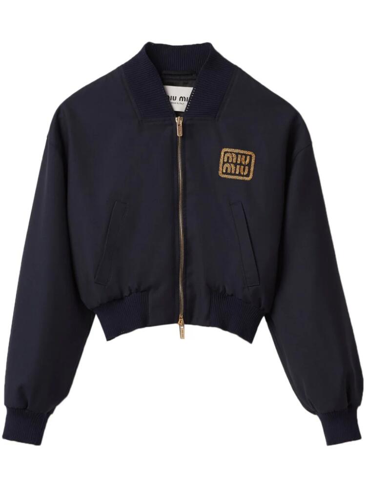 Miu Miu Batavia bomber jacket - Blue Cover