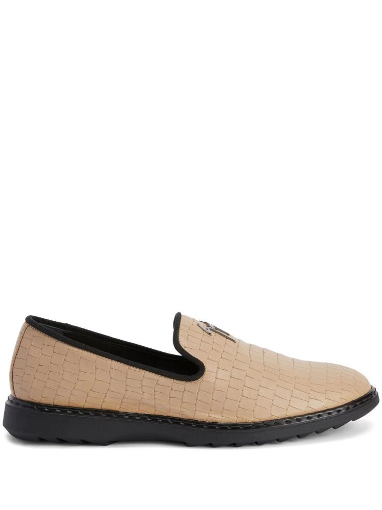 Giuseppe Zanotti snake-effect leather loafers - Neutrals Cover