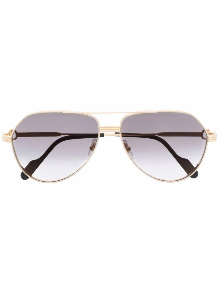 Cartier Eyewear pilot-frame metal sunglasses - Gold Cover