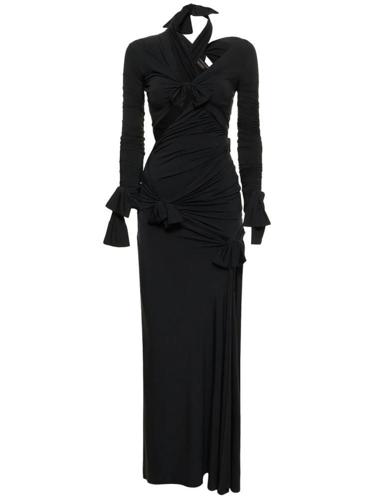 BALENCIAGA Stretch Jersey Knot Gown Cover