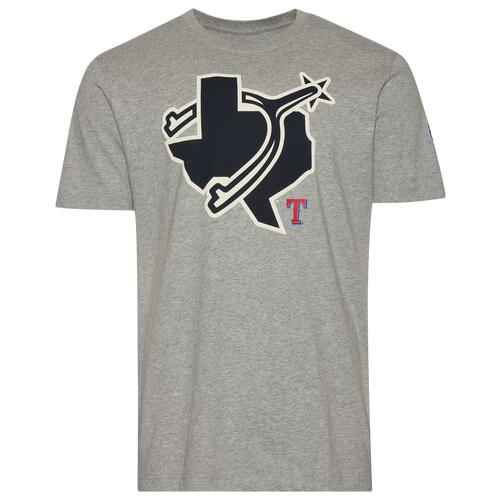 New Era Rangers T-Shirt - Mens Gray/Multi Cover