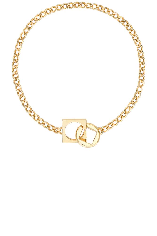 JACQUEMUS Le Collier Rond Carre in Metallic Gold Cover