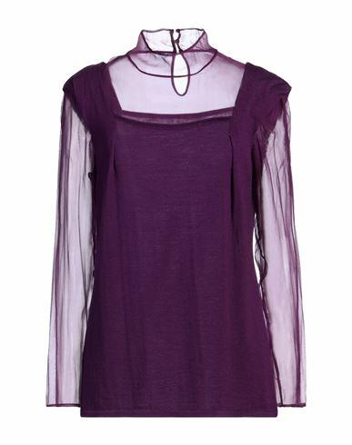 Alberta Ferretti Woman Turtleneck Mauve Virgin Wool, Silk Cover