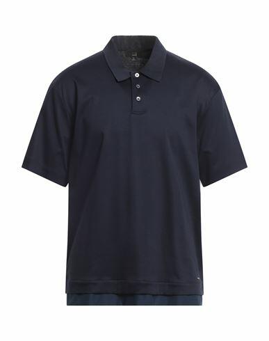 Dunhill Man Polo shirt Midnight blue Cotton Cover