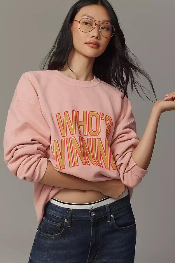 By Anthropologie Who's Winning Sweatshirt Cover