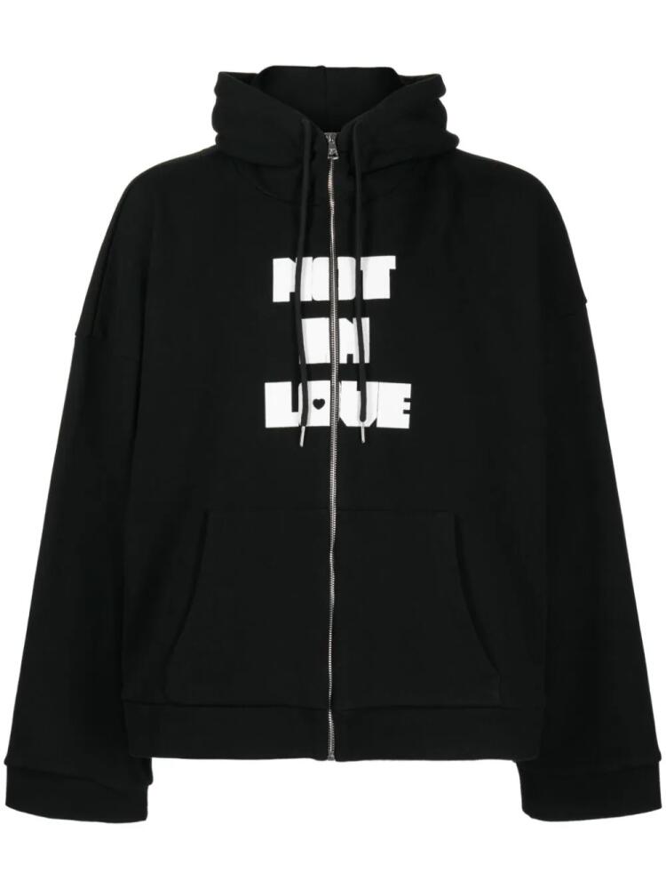 Natasha Zinko text-print hooded jacket - Black Cover