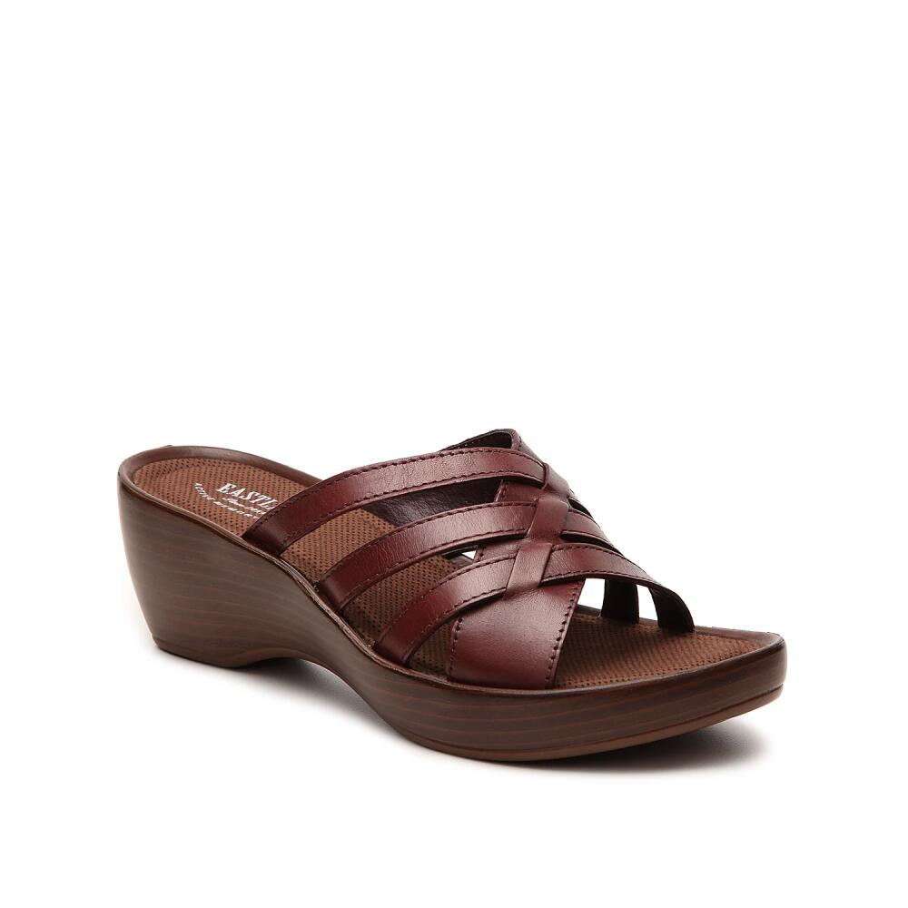 Eastland Wide Width Poppy Wedge Sandal | Women's | Mahogany Cover