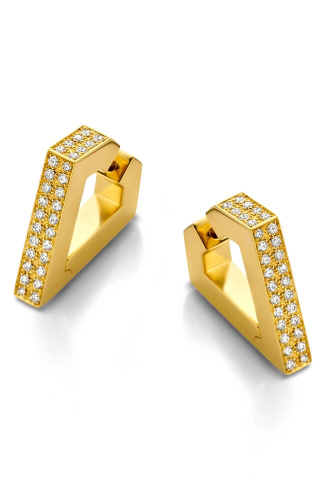 DRIES CRIEL Brute Diamanti Diamond Huggie Hoop Earrings in Yellow Gold Cover