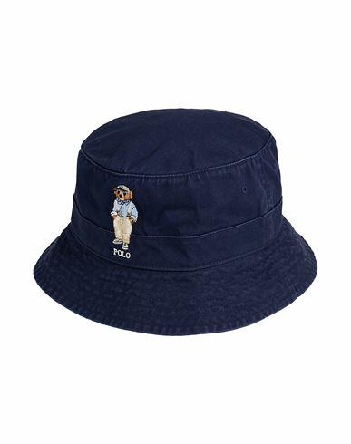 Polo Ralph Lauren Polo Bear Twill Bucket Hat Man Hat Navy blue Cotton Cover