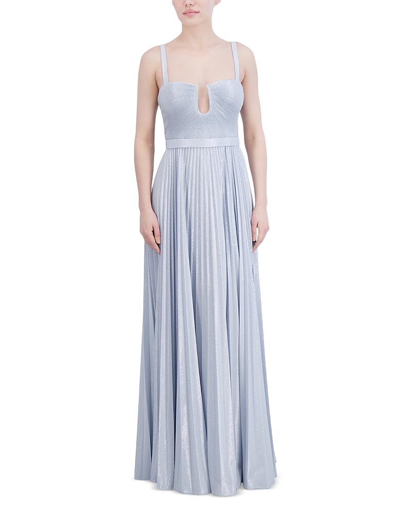 Bcbgmaxazria Sleeveless Pleated Gown Cover