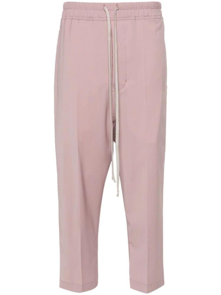 Rick Owens pressed-crease cropped trousers - Pink Cover