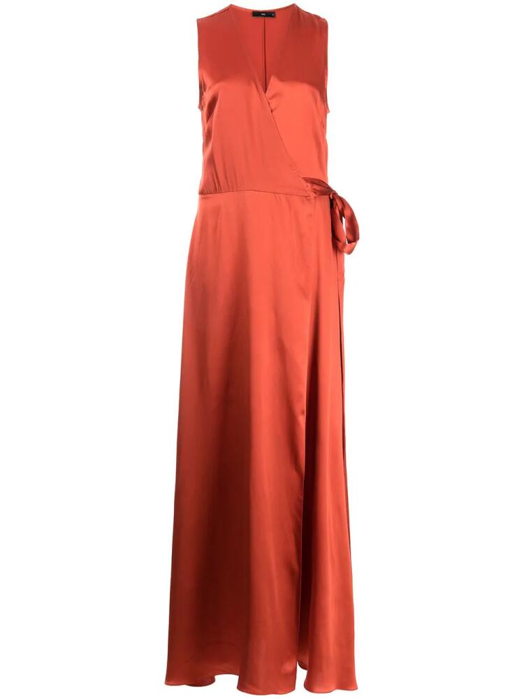 VOZ silk maxi wrap dress - Red Cover