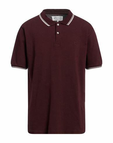 Maison Margiela Man Polo shirt Burgundy Cotton Cover