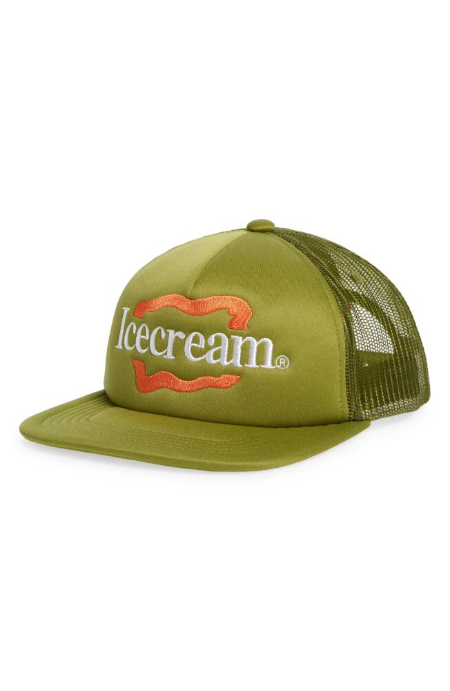 ICECREAM Essential Snapback Baseball Cap in Fern Cover