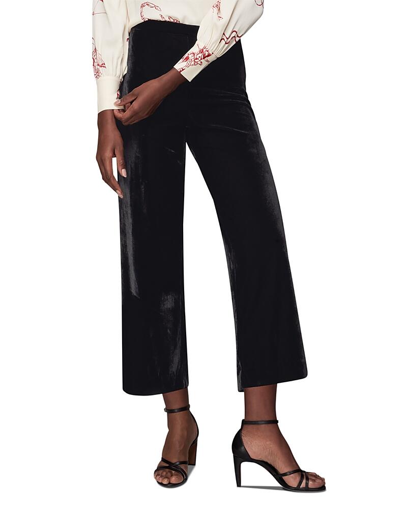 Whistles Harlow Velvet Wide Leg Pants Cover