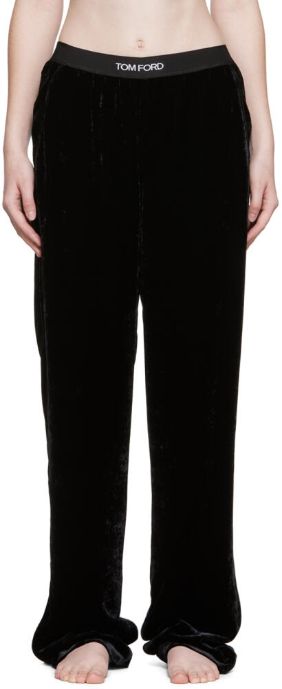 TOM FORD Black Lightweight Lounge Pants Cover