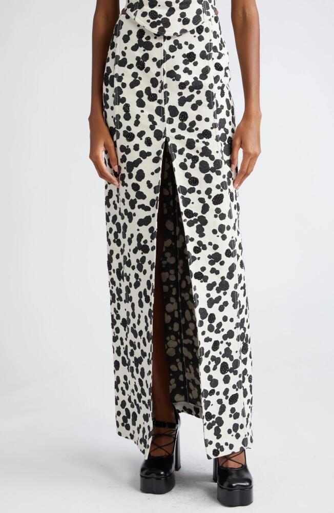 Area Dalmatian Denim Skirt in Black/Off White Cover