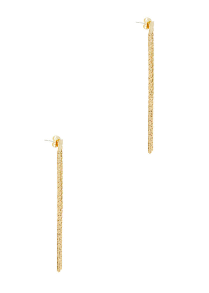 Anissa Kermiche Thin Fil D'or Fringed 18kt Gold-plated Earrings Cover