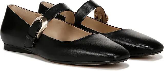 Naturalizer 27 Edit Carter Mary Janes (Black Leather) Women's Flat Shoes Cover