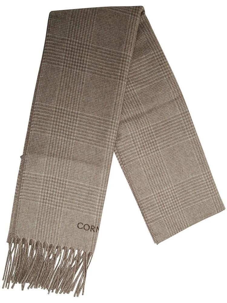 Corneliani checked scarf - Neutrals Cover