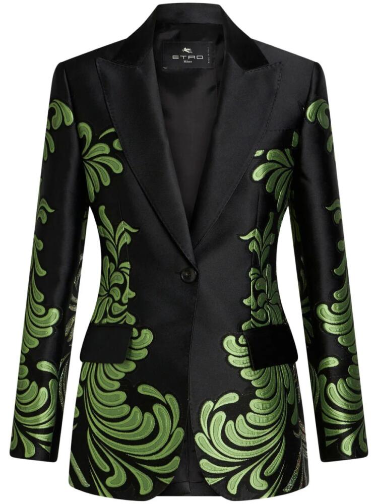 ETRO patterned-jacquard blazer - Black Cover